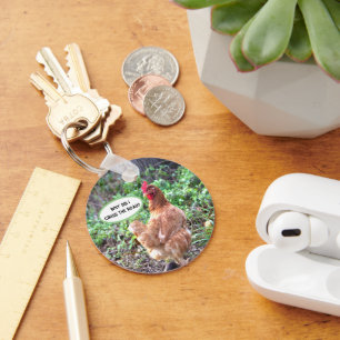 Chicken Humor Keychain