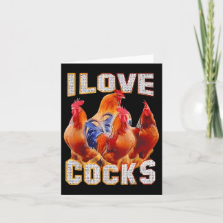 Chicken I Love S  Card