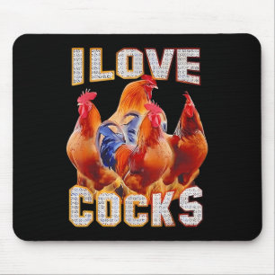 Chicken I Love S Mouse Pad