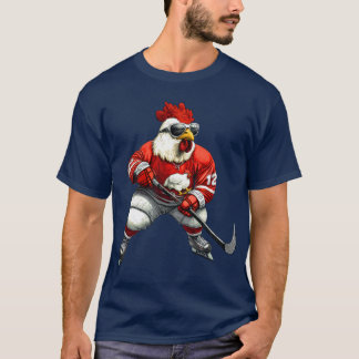 Chicken ice hockey player T-Shirt