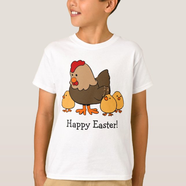 Chicken illustration custom text clothing T-Shirt (Front)