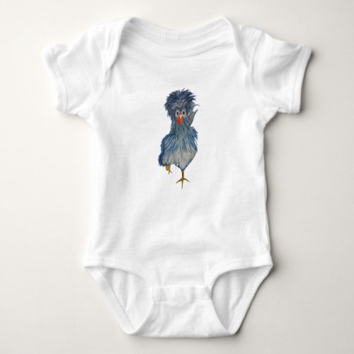 Chicken image on baby bodysuit