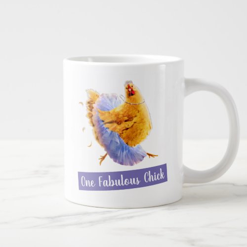 Chicken in a Tutu Giant Coffee Mug