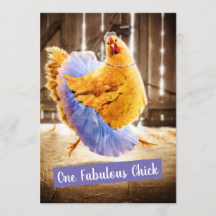 Chicken in a Tutu Invitation