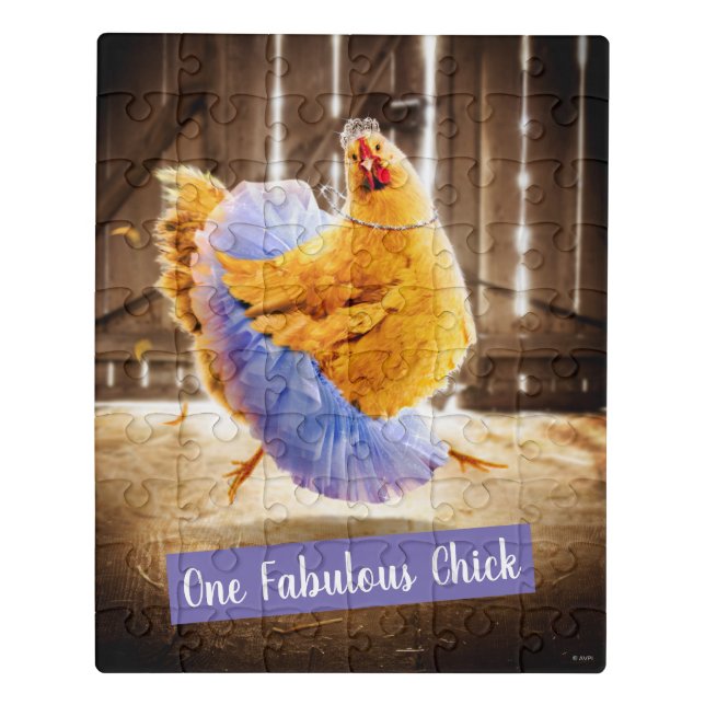 Chicken in a Tutu Jigsaw Puzzle (Puzzle Vertical)