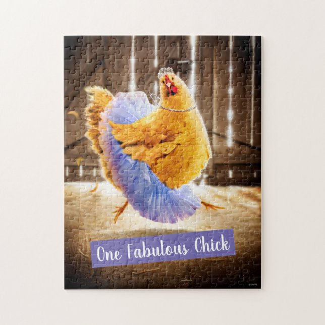 Chicken in a Tutu Jigsaw Puzzle (Vertical)