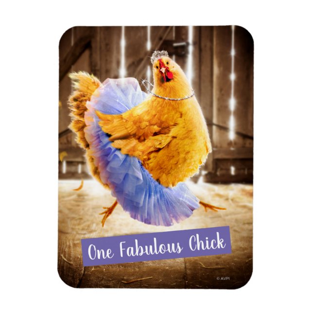 Chicken in a Tutu Magnet (Vertical)