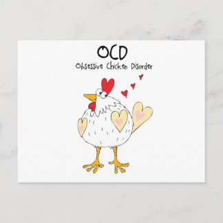 Chicken In Love Postcard