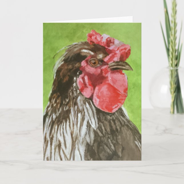 Chicken in Profile Greeting Card (Front)