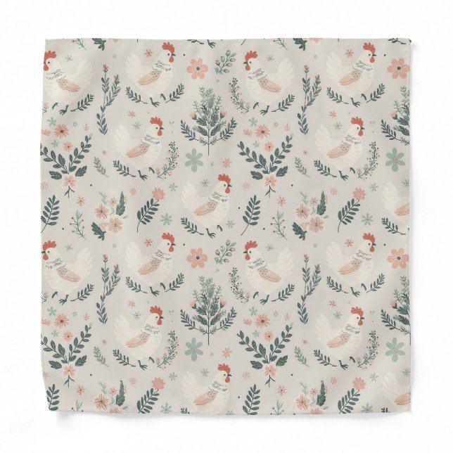 Chicken in the Garden Bandana (Front)