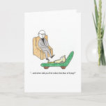 Chicken In Therapy Cartoon Birthday Card at Zazzle