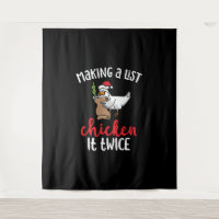 Chicken It Twice Funny Chicken Christmas Design