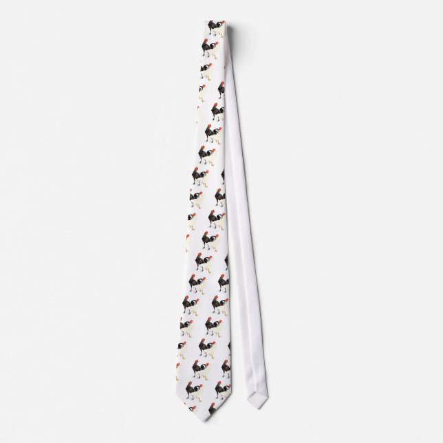 Chicken Jakuchu ITO: A Japanese style painting Neck Tie (Front)
