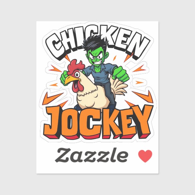 Chicken Jockey Sticker (Sheet)