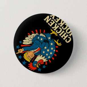 Chicken Jockey Trump Funny Meme 1  Button