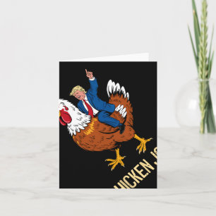Chicken Jockey Trump Funny Meme 2 Card