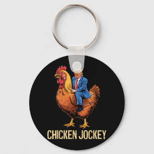 Chicken Jockey Trump Funny Meme 5 Keychain