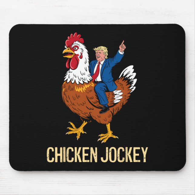 Chicken Jockey Trump Funny Meme 6  Mouse Pad (Front)