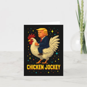 Chicken Jockey Trump Funny Meme 8 Card
