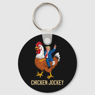 Chicken Jockey Trump Funny Meme 9  Keychain