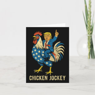 Chicken Jockey Trump Funny Meme Card