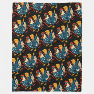 Chicken Jockey Trump Funny Meme Fleece Blanket
