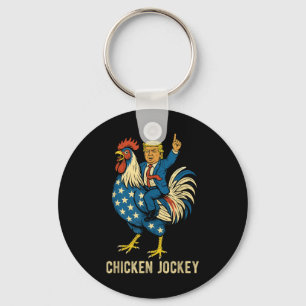 Chicken Jockey Trump Funny Meme Keychain