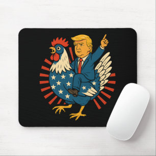 Chicken Jockey Trump Funny Meme Mouse Pad