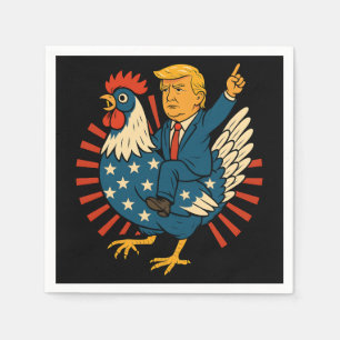 Chicken Jockey Trump Funny Meme Napkins