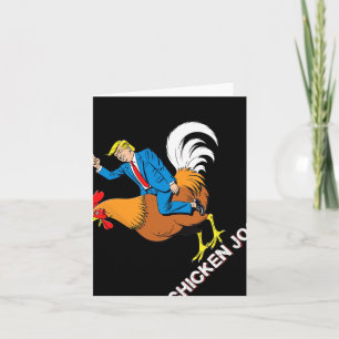 Chicken Jockey Trump Funny Meme Surreal Humor Tee  Card