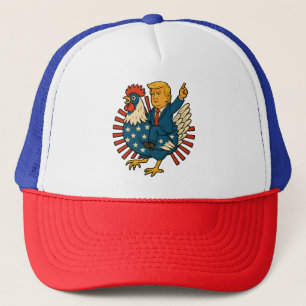 Chicken Jockey Trump Funny Meme Trucker Hat