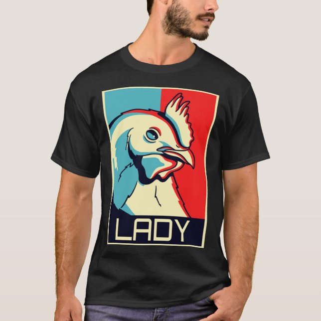 Chicken Lady   Cockerel Chicken Graphic I Chicken  T-Shirt (Front)