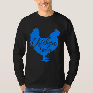 Chicken Lady for Women Blue   T-Shirt
