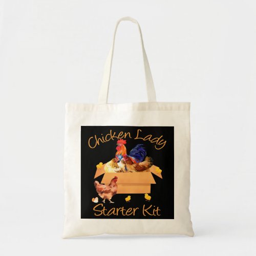 Chicken Lady Starter Kit Farm Chickens Tote Bag