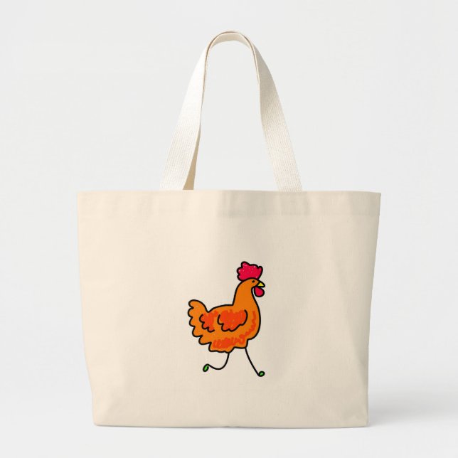 chicken large tote bag (Front)