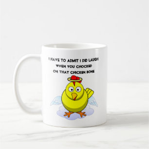 Chicken Laughing in Heaven Cartoon Coffee Mug