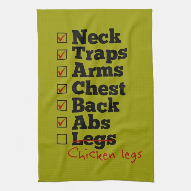 Chicken legs body building towel (Vertical)