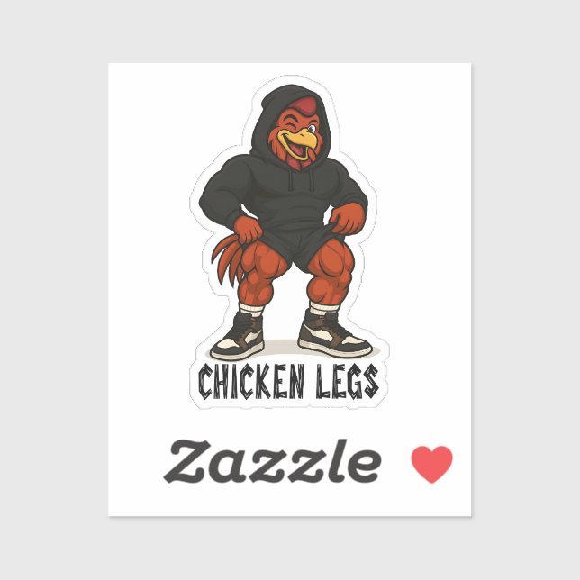 Chicken Legs – Funny Jacked Chicken Gym Workout Sticker (Sheet)