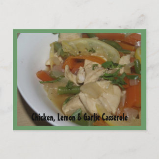 Chicken, Lemon & Garlic Casserole Recipe Card
