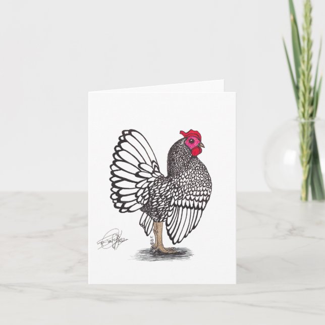 CHICKEN LETTERPRESS THANK YOU CARD (Front)