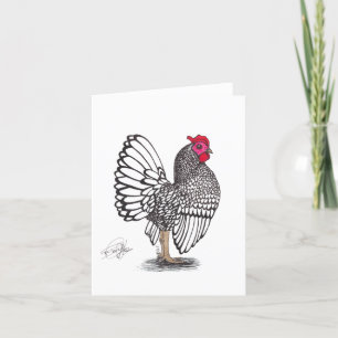 CHICKEN LETTERPRESS THANK YOU CARD