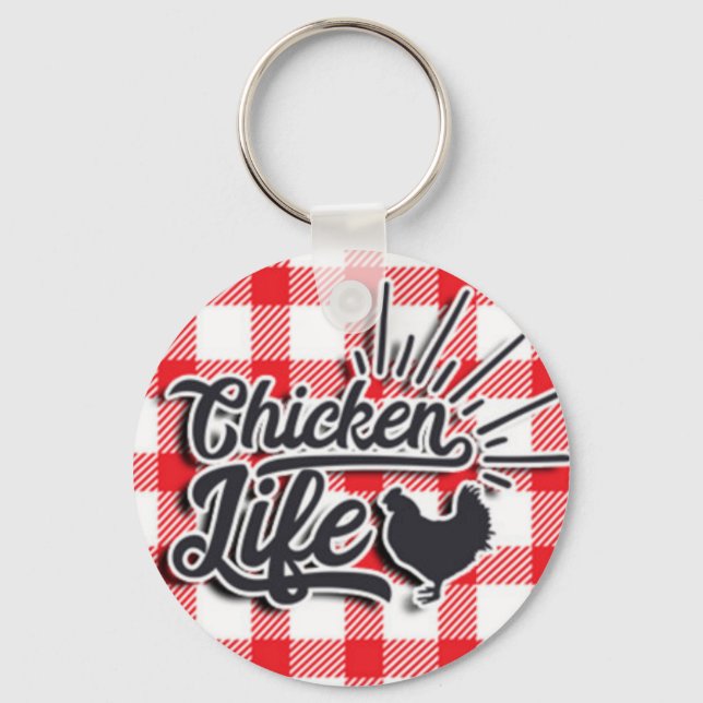 Chicken Life Keychain (Back)