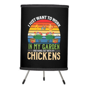 Chicken Lover And Hangout With My Chickens Tripod Lamp