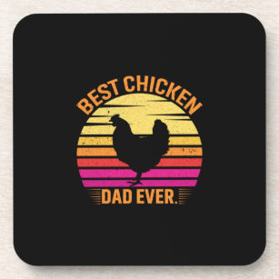 Chicken Lover   Best Chicken Dad Ever Beverage Coaster