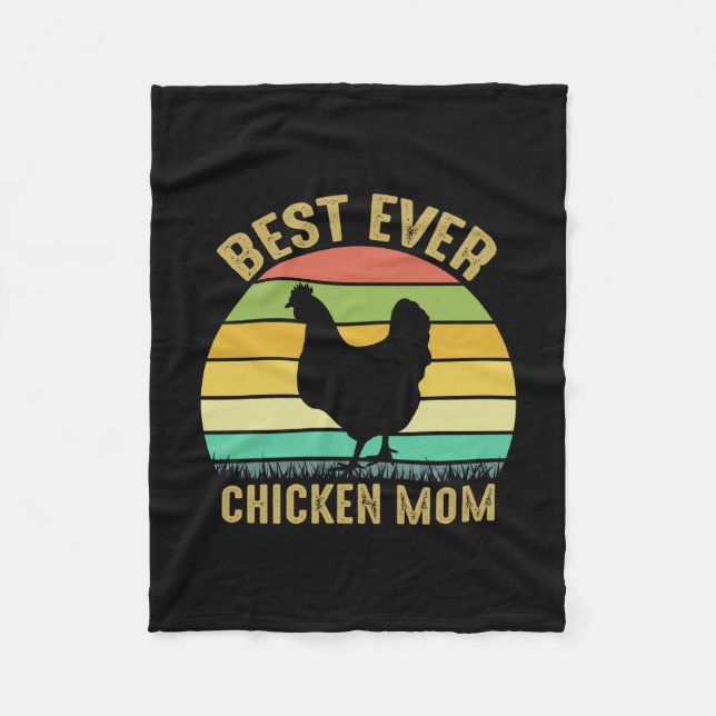 Chicken Lover | Best Ever Chicken Mom Fleece Blanket (Front)