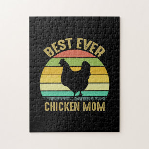 Chicken Lover   Best Ever Chicken Mom Jigsaw Puzzle
