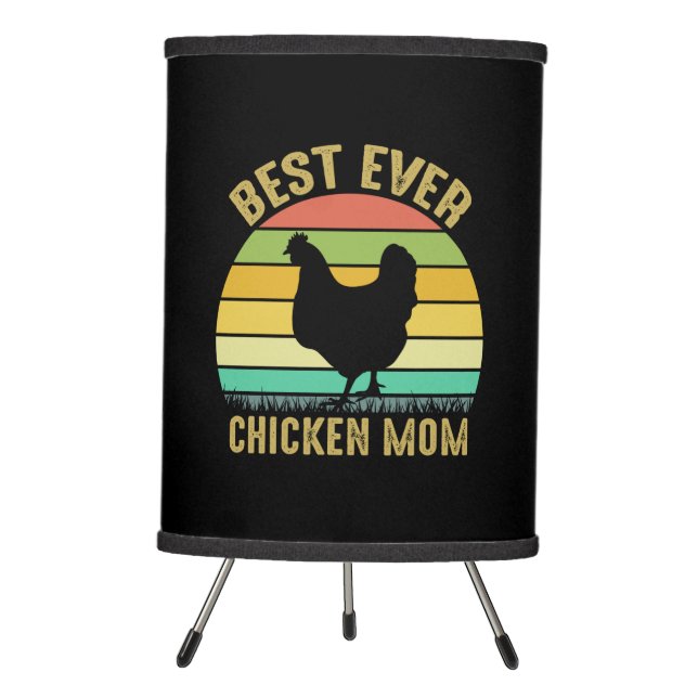 Chicken Lover | Best Ever Chicken Mom Tripod Lamp (Front)