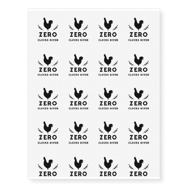 Chicken Lover - Chicken Funny Gift Temporary Tattoos (Front)