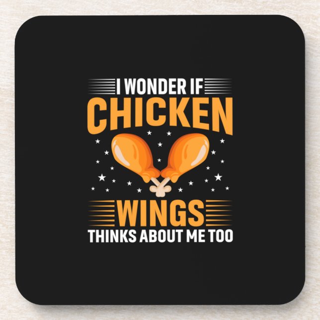 Chicken Lover | Chicken Wing Beverage Coaster (Front)