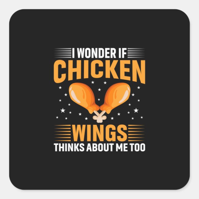 Chicken Lover | Chicken Wing Square Sticker (Front)